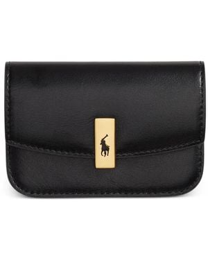 Polo Ralph Lauren Logo-Plaque Leather Wallet - Black