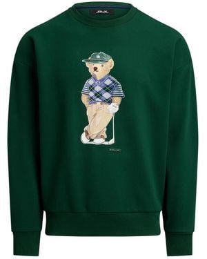 Ralph Lauren Bear-Graphic Sweatshirt - Green