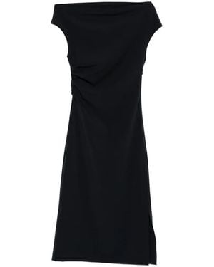 P.A.R.O.S.H. Midi Ruched Dress - Black