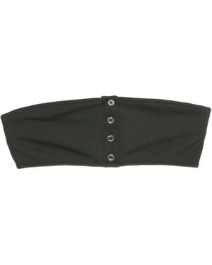 TOTEME Ribbed Button Strapless Bikini Top - Black