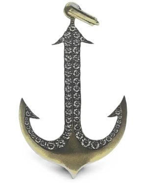 Sylva & Cie Large Anchor Diamond Pendant - Metallic