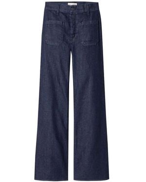 Nili Lotan Florence Patch-Pockets Jeans - Blue