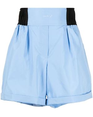 Nackiyé Logo-Print Cotton Shorts - Blue
