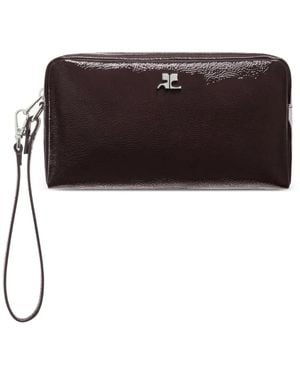 Courreges Neceser Con Placa Del Logo - Marrón