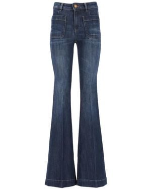 The Seafarer Delphine Flared-Leg Jeans - Blue