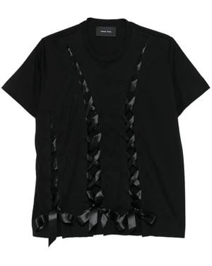 Simone Rocha Ribbon Bow-Detail T-Shirt - Black