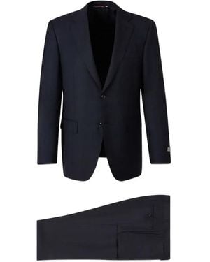 Canali Single-Breasted Notched-Lapels Suit - Blue