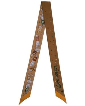 Longchamp Zijden Sjaal - Naturel