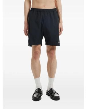 Palmes Stitch Shorts Mit Logo-Print - Blau
