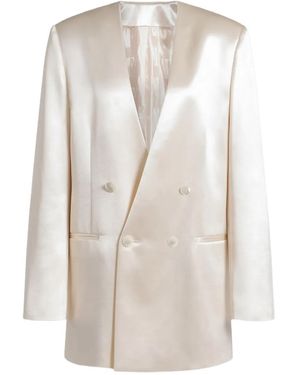 Alberta Ferretti Double-Breasted Jacket - White