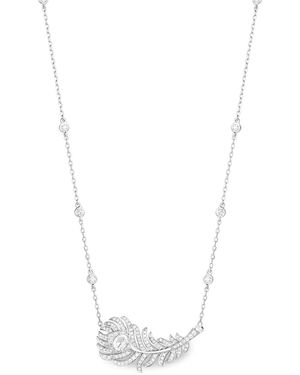 Boucheron 18Kt Small Plume De Paon Diamond Necklace - White