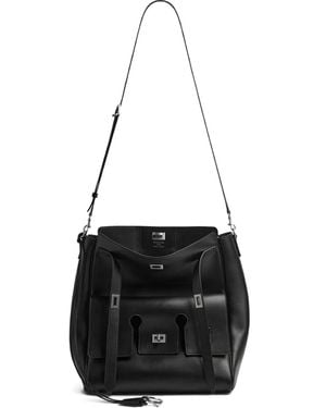Balenciaga Bel Air Hobo Messenger Bag - Black