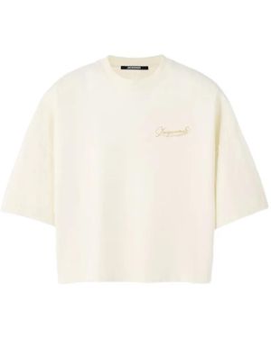 Jacquemus Cropped T-Shirt - Natural