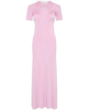 Marine Serre Gerafftes Kleid Mit Cut-Out - Pink