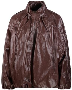 Sandbeige Chaqueta con cremallera - Marrón