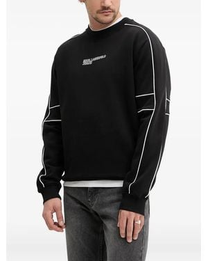 Karl Lagerfeld Panelled Crew-Neck Sweatshirt - Black