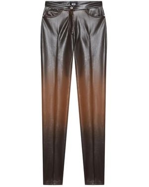 Gcds Logo-Patch Split-Hem Pants - Gray
