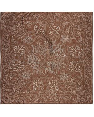 Bimba Y Lola Floral Scarf - Brown