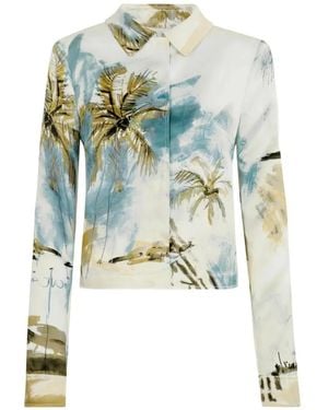Oscar de la Renta Dominican Landscape Jacket - Blue