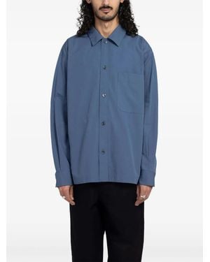 Margaret Howell Camisa Con Solapa En Relieve - Azul