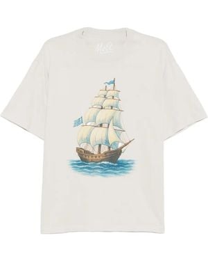 Melt Cotton Printed T-Shirt - White