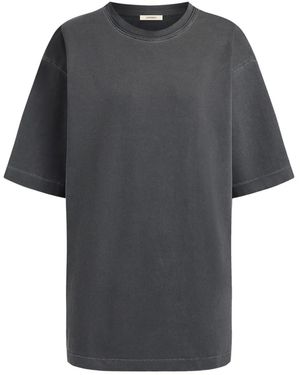 12 STOREEZ Crew-Neck T-Shirt - Grey