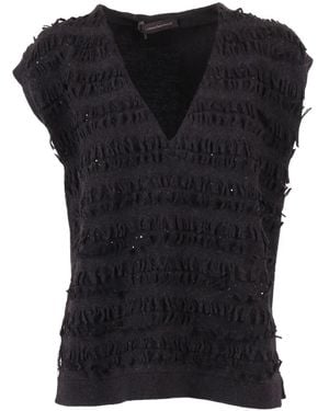 Lorena Antoniazzi Knitted Vest - Black