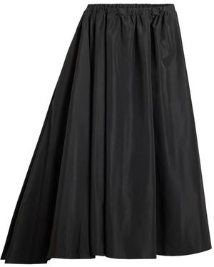 Patou Asymmetric Midi Skirt - Black