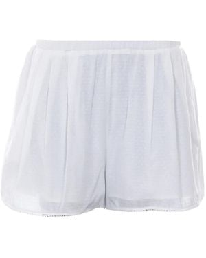 ELEH Elasticated Embroidered Shorts - White