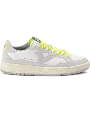 Victoria Smash Leather Panelled Trainers - Grey
