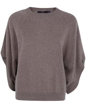 Seventy Pullover Mit Raglanärmeln Und Knopfdetail - Grau