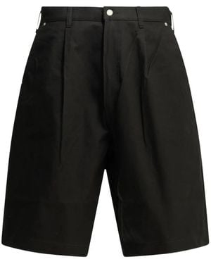 Comme des Garçons Pleated Cotton Shorts - Black
