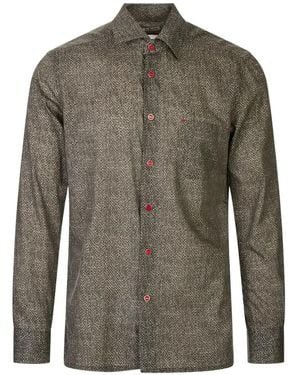 Kiton Chemise Boutonnée À Fini Texturé - Gray