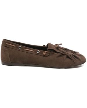 POSA Fringe-Detail Loafers - Brown