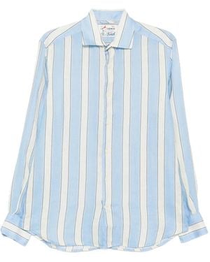 MC2 Saint Barth Pamplona Vertical-Stripe Shirt - Blue