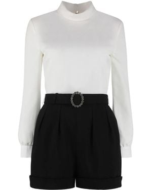 Saint Laurent Backless Playsuit - White