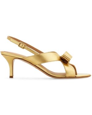 Ferragamo Vara Bow Sandals - Metallic