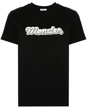 Moncler フロックロゴ Tシャツ - ブラック