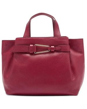 Coccinelle Small Malory Leather Tote Bag - Red