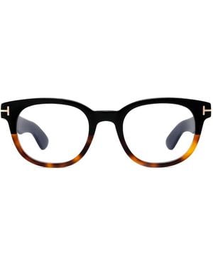 Tom Ford Brille Mit Rundem Gestell - Braun
