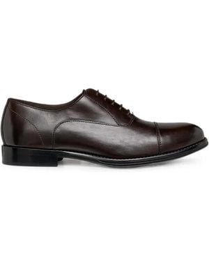 Geox Barberigo Cap-Toe Lace-Up Oxford Shoes - Brown