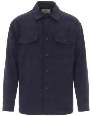 Paolo Pecora Button-Up Chest-Pocket Shirt - Blue