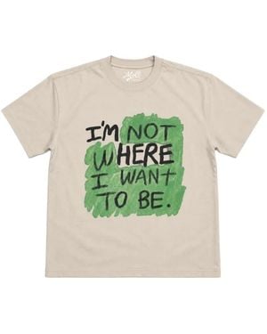 Melt Slogan-Print T-Shirt - Green