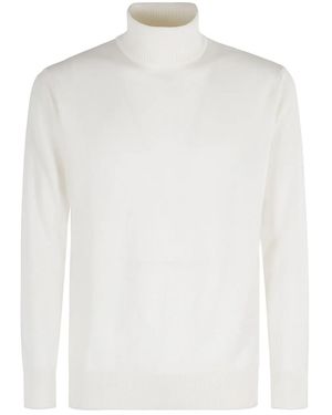 Eleventy Roll-Neck Cashmere Jumper - White