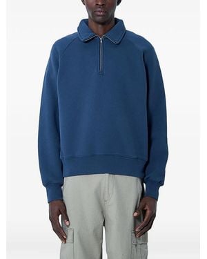 Stussy Zip-Fastening Sweatshirt - Blue