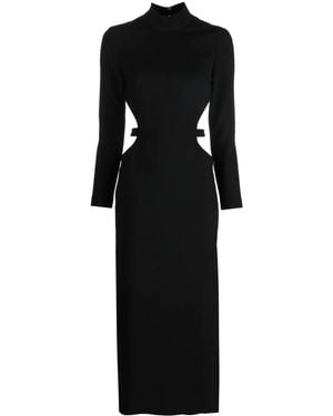 V:PM ATELIER Cut-Out Back High-Neck Dress - Black