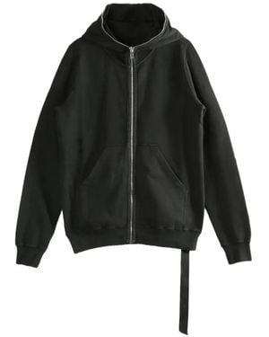 Rick Owens Zip-Around Hooded Hoodie - Black