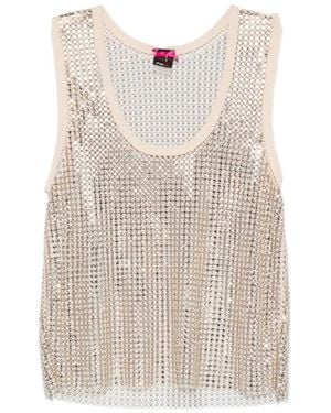Pinko Sequin-Embellished Tank Top - White