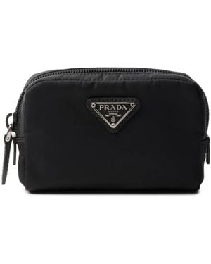 Prada Etui Mit Dreieckigem Logo - Schwarz