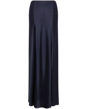 Alberta Ferretti サテン マキシスカート - ブルー